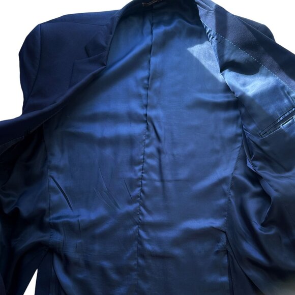 Peter Millar 48T Navy Mens Blazer Jacket 100% Wool Two-Button Classic Fit - Picture 12 of 12